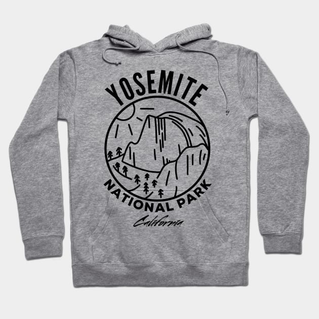 Half Dome Yosemite National Park Hoodie by HalpinDesign